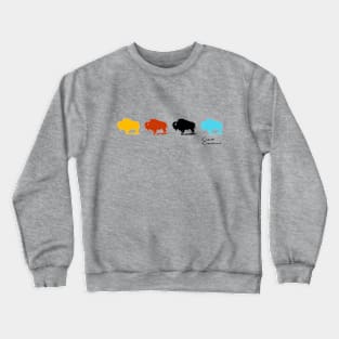 Colorful Bison Crewneck Sweatshirt